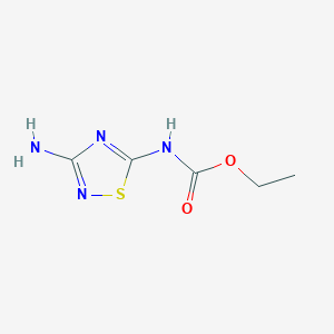 molecular formula C5H8N4O2S B12937637 Ethyl (3-amino-1,2,4-thiadiazol-5-yl)carbamate CAS No. 51863-05-9