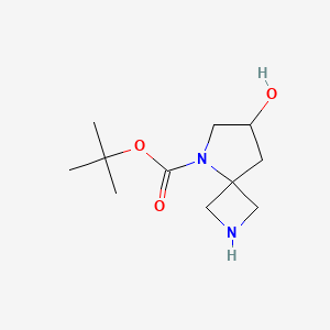 molecular formula C11H20N2O3 B12937650 tert-Butyl 7-hydroxy-2,5-diazaspiro[3.4]octane-5-carboxylate 