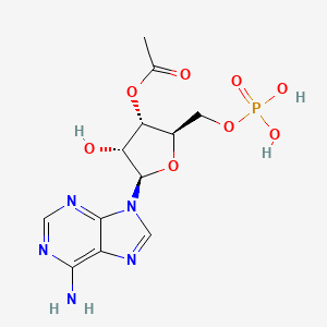 molecular formula C12H16N5O8P B12937657 3'-O-Acetyladenosine 5'-(dihydrogen phosphate) CAS No. 90290-62-3