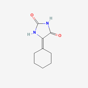 molecular formula C9H12N2O2 B12937711 5-Cyclohexylidene-2,4-imidazolidinedione CAS No. 66872-77-3