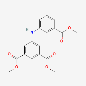 molecular formula C18H17NO6 B12937747 Dimethyl 5-((3-(methoxycarbonyl)phenyl)amino)isophthalate 