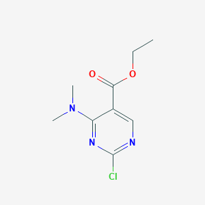 molecular formula C9H12ClN3O2 B12937758 Ethyl 2-chloro-4-(dimethylamino)pyrimidine-5-carboxylate CAS No. 823796-35-6
