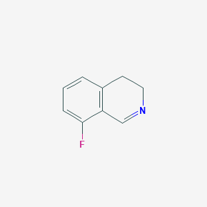 molecular formula C9H8FN B12937770 8-Fluoro-3,4-dihydroisoquinoline 