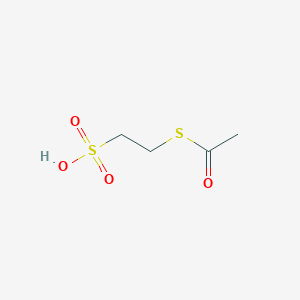 molecular formula C4H8O4S2 B129378 2-(Acetylthio)ethanesulfonic acid CAS No. 69536-71-6