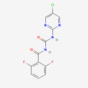 molecular formula C12H7ClF2N4O2 B12937828 N-((5-Chloropyrimidin-2-yl)carbamoyl)-2,6-difluorobenzamide CAS No. 111604-44-5