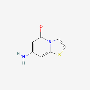 molecular formula C7H6N2OS B12937851 7-Amino-5H-thiazolo[3,2-a]pyridin-5-one 