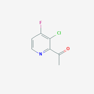 molecular formula C7H5ClFNO B12937852 1-(3-Chloro-4-fluoropyridin-2-YL)ethanone 