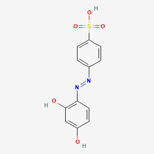 molecular formula C12H10N2O5S B1293786 4-((2,4-Dihydroxyphenyl)azo)benzenesulphonic acid CAS No. 2050-34-2