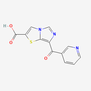 molecular formula C12H7N3O3S B12937889 7-(Pyridine-3-carbonyl)imidazo[5,1-b][1,3]thiazole-2-carboxylic acid CAS No. 919509-89-0