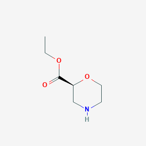 molecular formula C7H13NO3 B12937896 ethyl (2S)-morpholine-2-carboxylate 