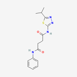 molecular formula C15H18N4O2S B12937928 N-(5-Isopropyl-1,3,4-thiadiazol-2-yl)-N'-phenylsuccinamide CAS No. 107811-36-9