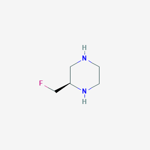molecular formula C5H11FN2 B12937946 (R)-2-(Fluoromethyl)piperazine 