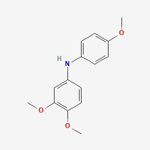 molecular formula C15H17NO3 B12937967 3,4-Dimethoxy-N-(4-methoxyphenyl)aniline CAS No. 94026-99-0