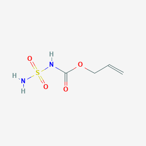 molecular formula C4H8N2O4S B129380 Carbamic acid, (aminosulfonyl)-, 2-propenyl ester (9CI) CAS No. 153028-12-7