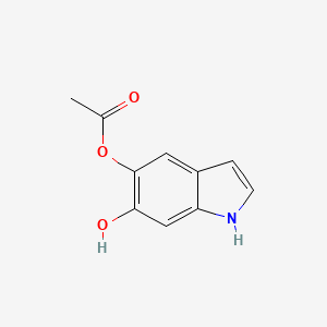 molecular formula C10H9NO3 B12938035 6-Hydroxy-1H-indol-5-YL acetate CAS No. 113370-02-8