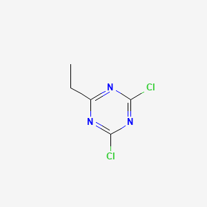 molecular formula C5H5Cl2N3 B1293804 2,4-Dichloro-6-ethyl-1,3,5-triazine CAS No. 698-72-6