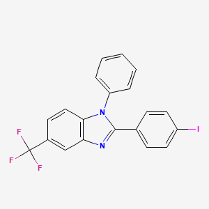 molecular formula C20H12F3IN2 B12938050 2-(4-Iodophenyl)-1-phenyl-5-(trifluoromethyl)-1H-benzimidazole CAS No. 919794-88-0