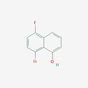 molecular formula C10H6BrFO B12938057 8-Bromo-5-fluoronaphthalen-1-ol 