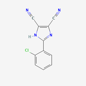 molecular formula C11H5ClN4 B12938060 2-(2-chlorophenyl)-1H-imidazole-4,5-dicarbonitrile CAS No. 41021-16-3