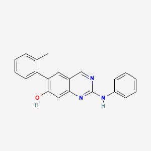 molecular formula C21H17N3O B12938065 2-Anilino-6-(2-methylphenyl)quinazolin-7(1H)-one CAS No. 914393-25-2