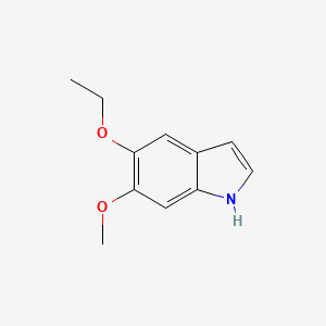 molecular formula C11H13NO2 B12938159 5-Ethoxy-6-methoxy-1H-indole 