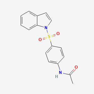 molecular formula C16H14N2O3S B12938178 N-[4-(1H-Indole-1-sulfonyl)phenyl]acetamide CAS No. 184538-44-1