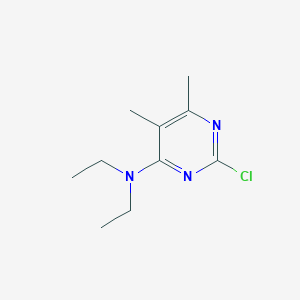 molecular formula C10H16ClN3 B12938211 2-Chloro-N,N-diethyl-5,6-dimethylpyrimidin-4-amine CAS No. 62968-44-9