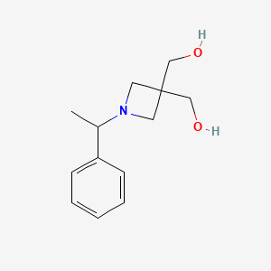 molecular formula C13H19NO2 B12938295 (1-(1-Phenylethyl)azetidine-3,3-diyl)dimethanol 