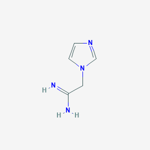 molecular formula C5H8N4 B12938356 2-(1H-Imidazol-1-yl)acetimidamide 