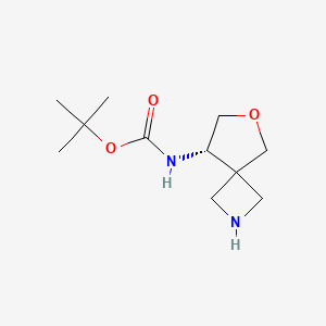 molecular formula C11H20N2O3 B12938369 tert-Butyl (S)-(6-oxa-2-azaspiro[3.4]octan-8-yl)carbamate 
