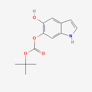 molecular formula C13H15NO4 B12938433 tert-butyl (5-hydroxy-1H-indol-6-yl) carbonate 