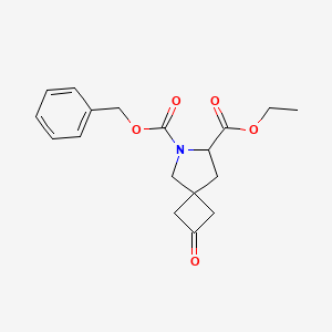 molecular formula C18H21NO5 B12938459 O6-benzyl O7-ethyl 2-oxo-6-azaspiro[3.4]octane-6,7-dicarboxylate 
