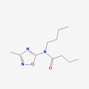 molecular formula C11H19N3O2 B12938465 N-Butyl-N-(3-methyl-1,2,4-oxadiazol-5-yl)butanamide CAS No. 62347-36-8