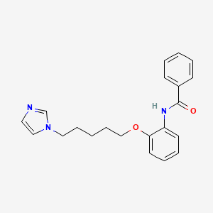 molecular formula C21H23N3O2 B12938471 N-(2-((5-(1H-Imidazol-1-yl)pentyl)oxy)phenyl)benzamide CAS No. 88138-18-5