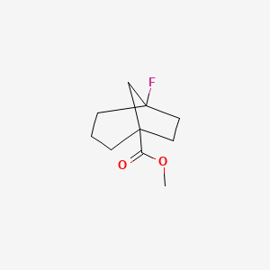 molecular formula C10H15FO2 B12938478 Methyl 5-fluorobicyclo[3.2.1]octane-1-carboxylate 