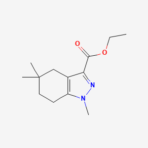 molecular formula C13H20N2O2 B12938480 Ethyl 1,5,5-trimethyl-4,5,6,7-tetrahydro-1H-indazole-3-carboxylate 