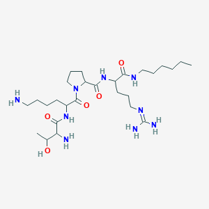 molecular formula C27H53N9O5 B129385 Tuftsinyl-n-hexylamide CAS No. 144022-57-1