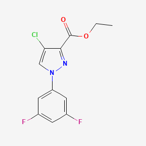 molecular formula C12H9ClF2N2O2 B12938533 Ethyl 4-chloro-1-(3,5-difluorophenyl)-1H-pyrazole-3-carboxylate 