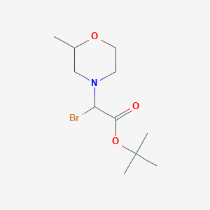 molecular formula C11H20BrNO3 B12938541 tert-Butyl 2-bromo-2-(2-methylmorpholino)acetate 