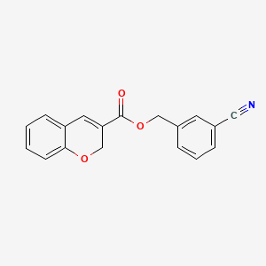 molecular formula C18H13NO3 B12938573 3-Cyanobenzyl 2H-chromene-3-carboxylate 