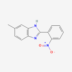 molecular formula C14H11N3O2 B12938632 2-(2-(Hydroxy(oxido)amino)phenyl)-6-methyl-1H-benzimidazole CAS No. 10173-72-5