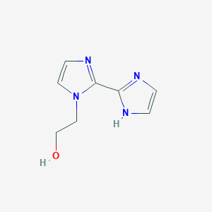 molecular formula C8H10N4O B12938752 2-(1H,1'H-[2,2'-biimidazol]-1-yl)ethanol CAS No. 37570-91-5