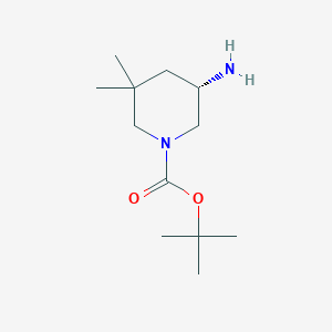 molecular formula C12H24N2O2 B12938789 tert-Butyl (S)-5-amino-3,3-dimethylpiperidine-1-carboxylate 