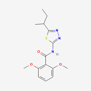 molecular formula C15H19N3O3S B12938819 N-[5-(Butan-2-yl)-1,3,4-thiadiazol-2-yl]-2,6-dimethoxybenzamide CAS No. 82559-19-1