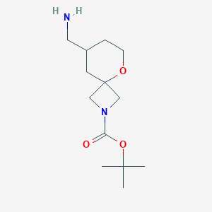 molecular formula C13H24N2O3 B12938908 tert-Butyl 8-(aminomethyl)-5-oxa-2-azaspiro[3.5]nonane-2-carboxylate 