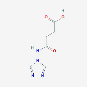 molecular formula C6H8N4O3 B12938952 Butanoic acid, 4-oxo-4-(4H-1,2,4-triazol-4-ylamino)- CAS No. 64868-74-2