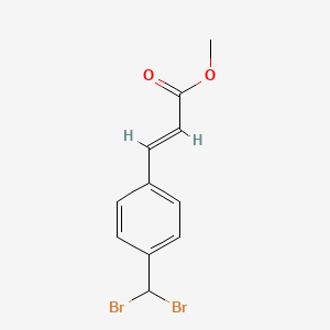 molecular formula C11H10Br2O2 B12938992 Methyl 3-(4-(dibromomethyl)phenyl)acrylate 