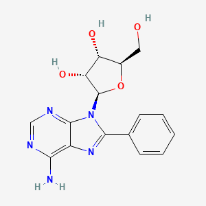 molecular formula C16H17N5O4 B12939001 8-Phenyladenosine 