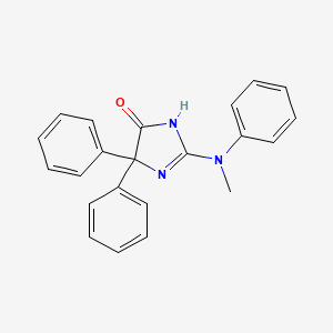 molecular formula C22H19N3O B12939005 2-(N-methylanilino)-4,4-diphenyl-1H-imidazol-5-one CAS No. 26975-85-9