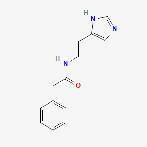 molecular formula C13H15N3O B12939013 N-[2-(1H-imidazol-5-yl)ethyl]-2-phenylacetamide CAS No. 134115-99-4